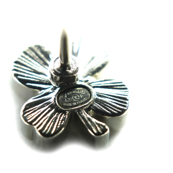 CHANEL Silver Logo Brooch - Picture 12 of 12